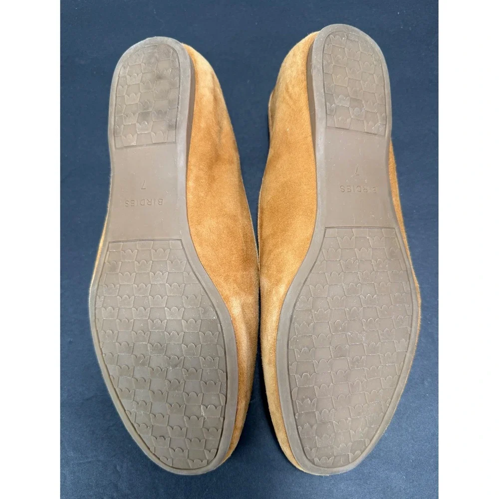 Birdies Starling Loafers Womens 7 Saffron Yellow Suede Smoking Slipper Flats‎